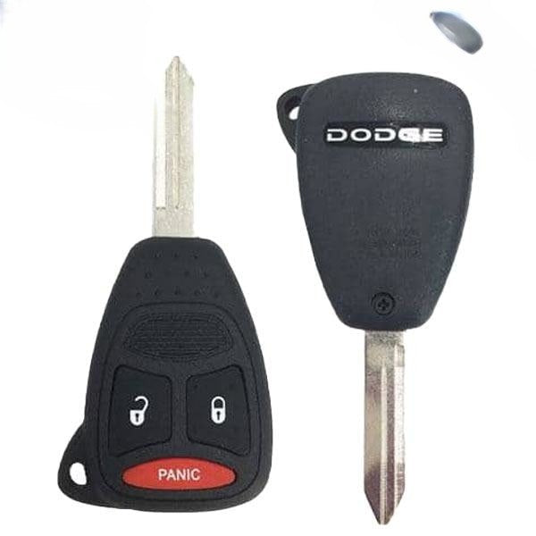 2005-2011 Dodge Dakota / 3-Button Remote Head Key / PN: 05183348AA / KOBDT04A (Non-Transponder) (OEM Refurb)