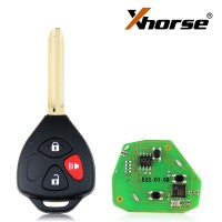 Xhorse XKTO04EN Wire Remote Key Toyota Flat Right 3 Buttons Triangle
