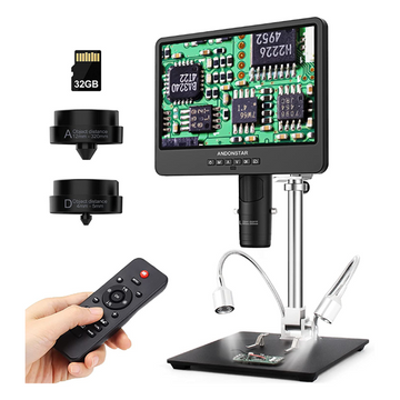 Andonstar AD246S-M/AD249S-M 3 lenses 10/7 in LCD HDMI Digital Microscope
