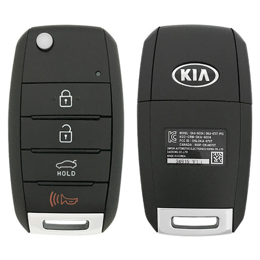 2014-2015 Kia Optima / 4-Button Flip Key / PN: 95430-2T560 / NYODD4TX1306-TFL (OEM)