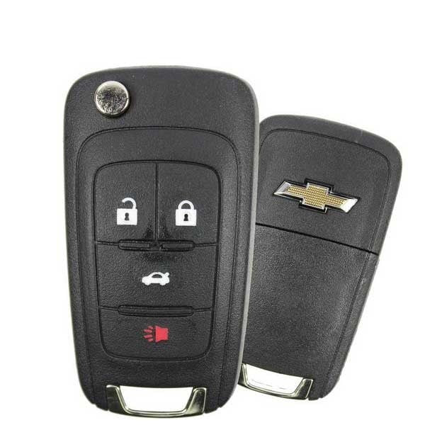 2010-2019 Chevrolet / 4-Button Flip Key HS / PN: 13504200 / OHT01060512 / OHT05918179 (OEM Refurb)