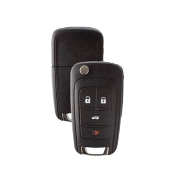 2010-2017 Chevrolet / 4-Button Flip Key / PN: 5912543 / OHT01060512 / HU100 / PEPS (Strattec)