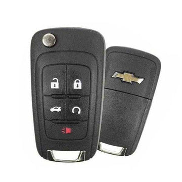 2010-2019 Chevrolet  / 5-Button Flip Key / PN: 13584829 / P4O9MK74946931 / HU100 / PEPS (OEM Refurb)