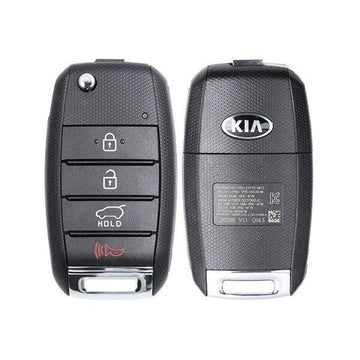 2015-2018 Kia Sedona / 4-Button Flip Key / KK10 / PN: 95430-A9100 / TQ8-RKE-4F19 (YP 4BTN) (OEM)