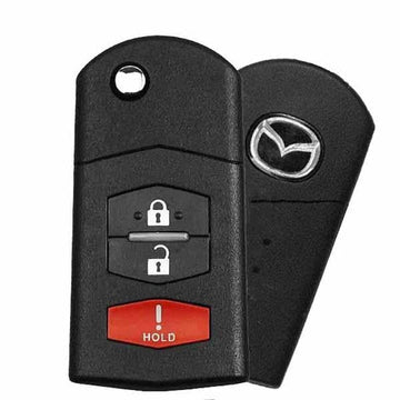 2006-2008 Mazda / 3-Button Flip-Key / PN: 4238A-41525 / KPU41788 (OEM Refurb)