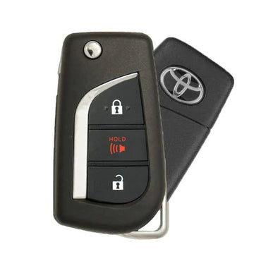 2017-2018 Toyota Corolla / 3-Button Remote Flip Key / PN: 89070-12C20 / HYQ12BFA (H CHIP) (OEM)