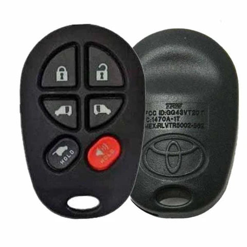 2004-2018 Toyota Sienna / 6-Button Keyless Entry Remote / PN: 89742-AE051 / GQ43VT20T (OEM Refurb)