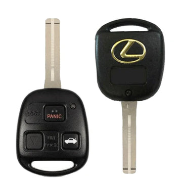 1998-2005 Lexus ES GS IS LS / 3-Button Remote Head Key / Short Blade / PN: 89070-53530 / HYQ1512V (OEM Refurb)