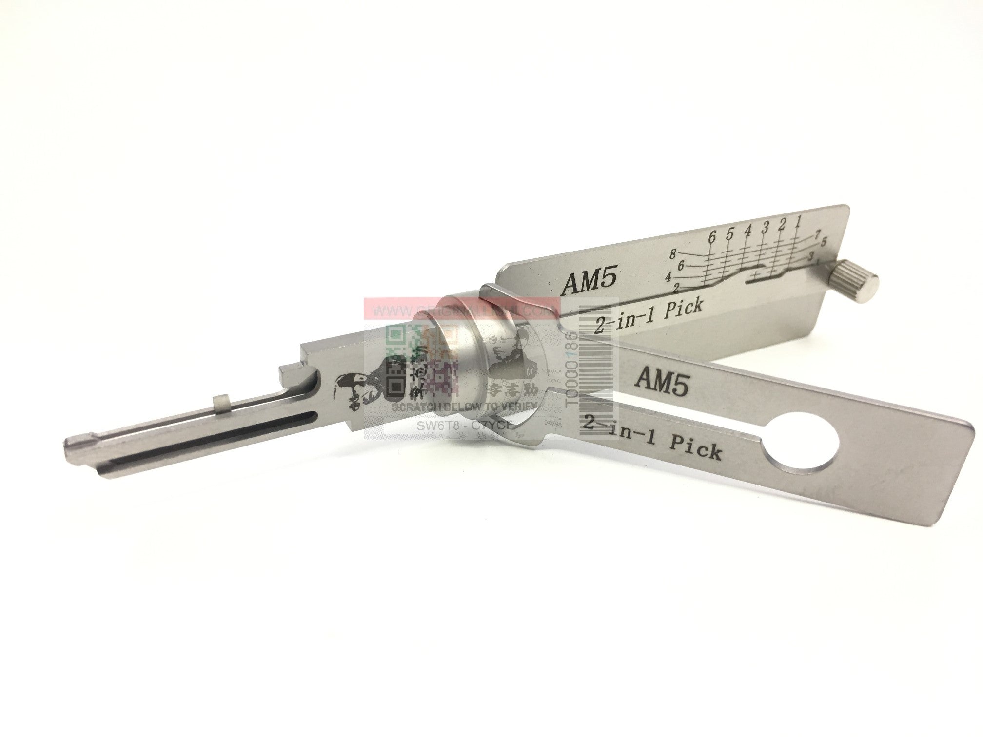 ORIGINAL LISHI - AM5 Tool / 2-in-1 / Padlock Pick & Decoder - AG