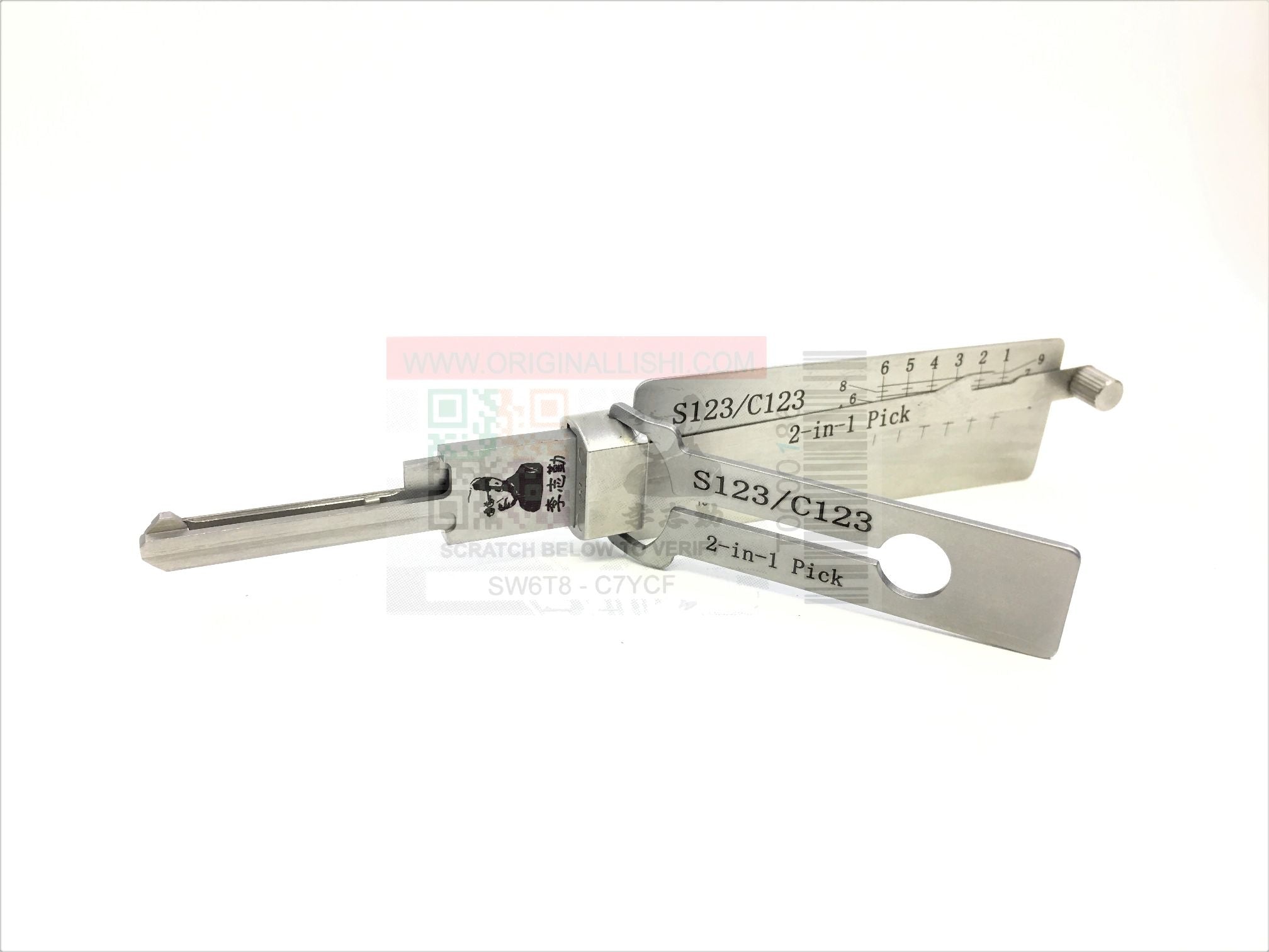 Original Lishi - Schlage C123 S123 / 2-in-1 Residential Pick & Decoder / AG