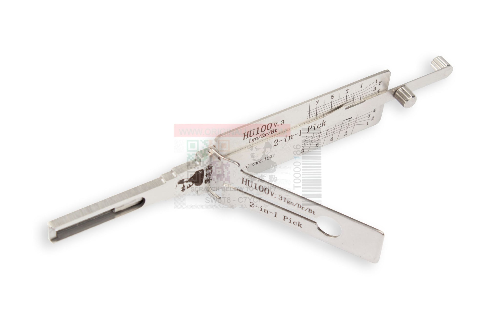 ORIGINAL LISHI - HU100 GM / 8 Cut / 2-In-1 Pick & Decoder / AG