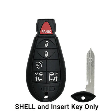 2008-2019 Chrysler Dodge Jeep VW 6-Button Fobik Key SHELL for IYZ-C01C (ORS-FBK-09)