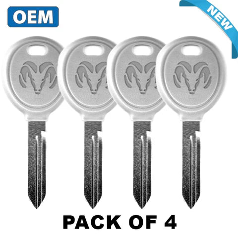 2001-2006 Chrysler / Dodge Ram Y160 - Transponder Keys - Pack of 4 (OEM)