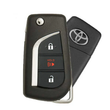 2017-2018 Toyota Corolla / 3-Button Remote Flip Key / PN: 89070-12C20 / HYQ12BFB (H CHIP) (OEM)