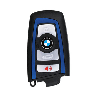 2013-2018 BMW 7 / 5 / 3 Series / 4-Button Smart Key / YGOHUF5767 / FEM / 433 Mhz - Blue Trim (OEM Refurb)