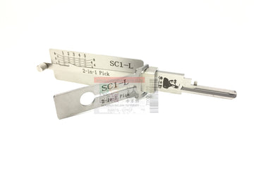 ORIGINAL LISHI - SC1- L / 5-Pin / Schlage Left-Handed Keyway / 2-in-1 Pick & Decoder / AG