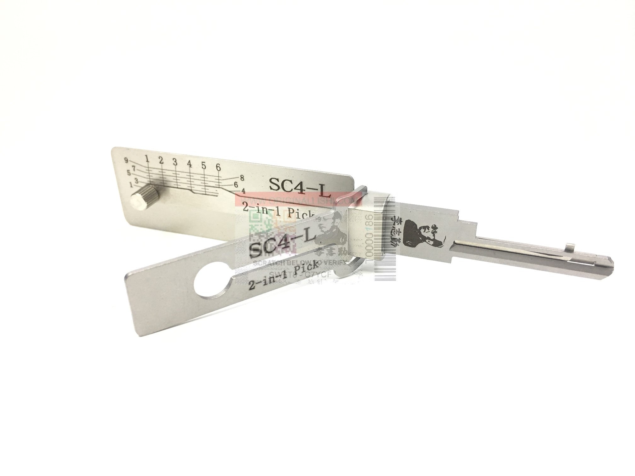 ORIGINAL LISHI - SC4-L / 6-Pin / Schlage Left-Handed/Reverse Keyway / 2-in-1 Pick & Decoder / AG