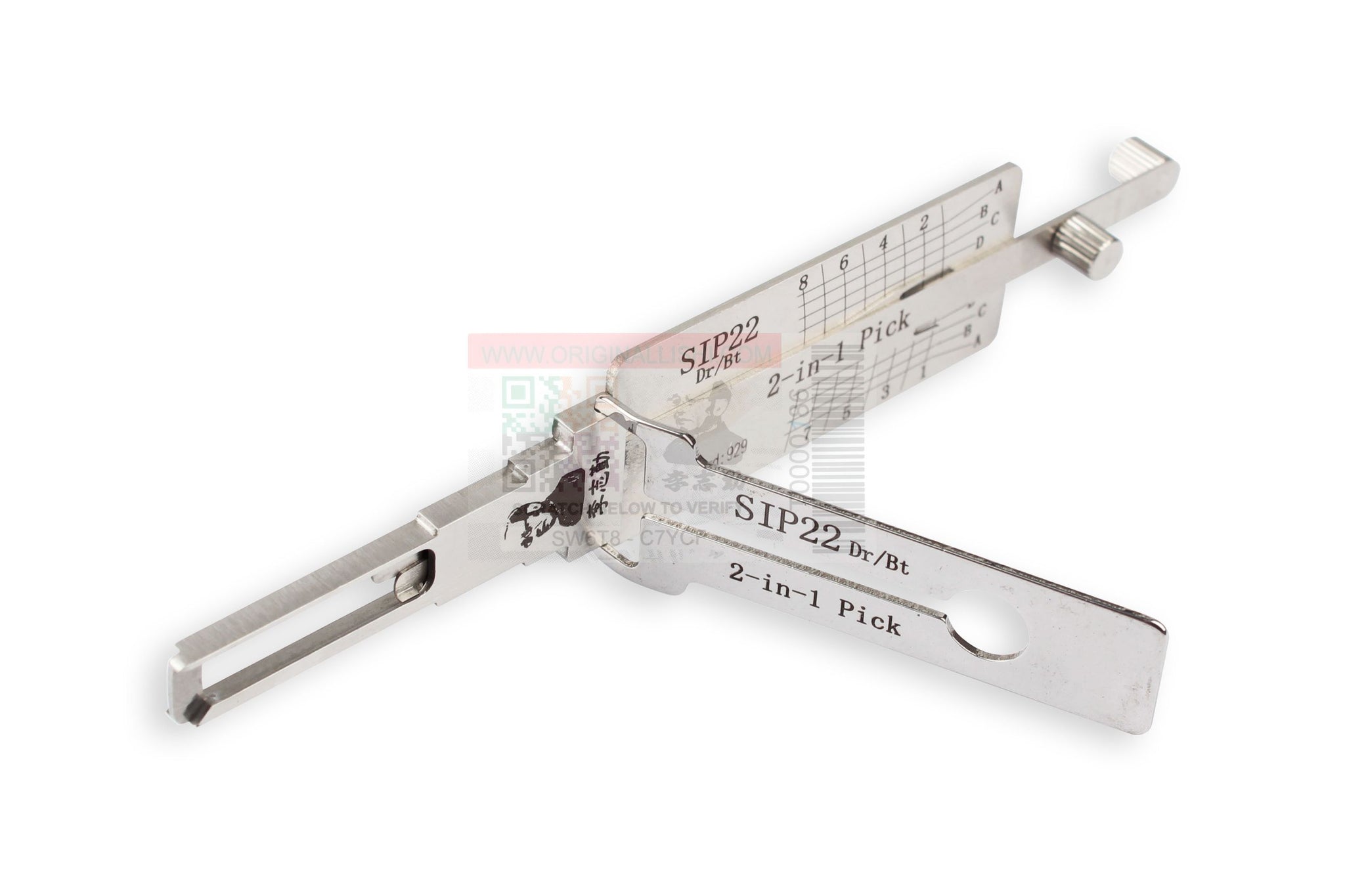 ORIGINAL LISHI - SIP22 Fiat Lancia Iveco / 2-in-1 Pick & Decoder / Twin Lifter / AG