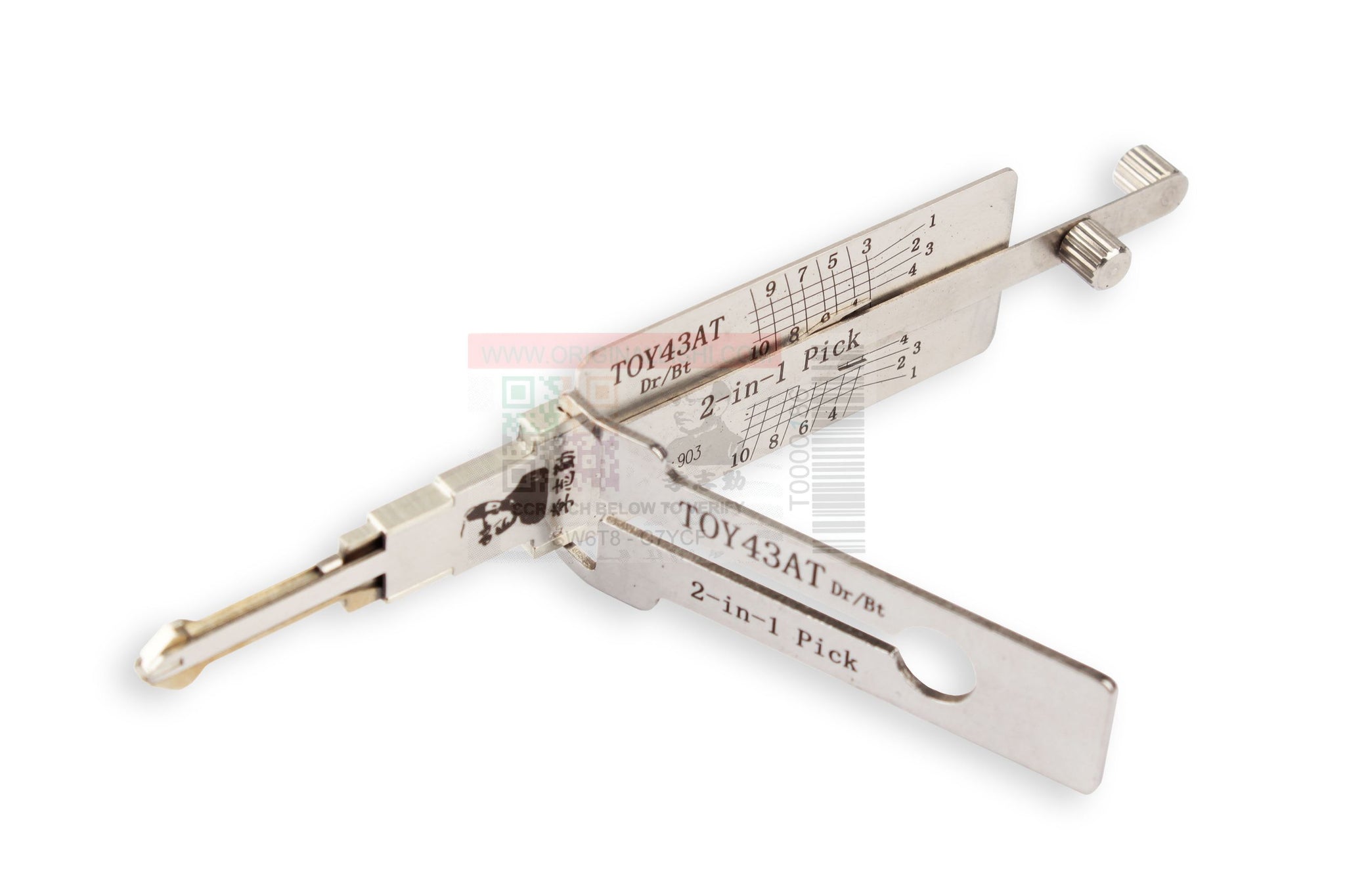 ORIGINAL LISHI - TOY43AT Toyota / 10-Cut / 2-in-1 Pick & Decoder / DR & BT