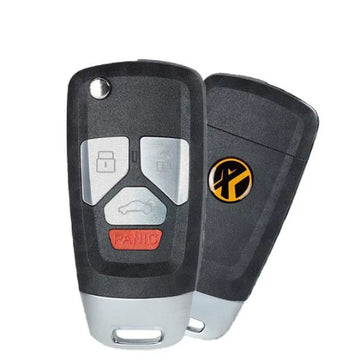 Audi Style / 4-Button Universal Remote Flip Key / VVDI Key Tool (Wireless)