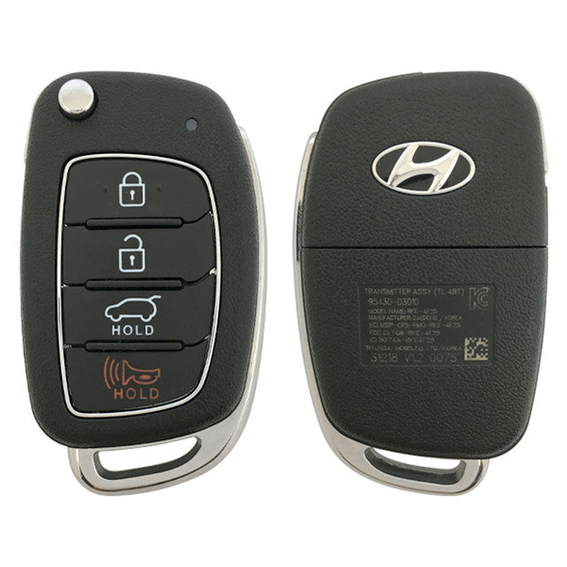 2015-2019 Hyundai Santa Fe / 4-Button Flip Key / PN: 95430-2W110 / TQ8-RKE-4F31 (OEM Refurb)